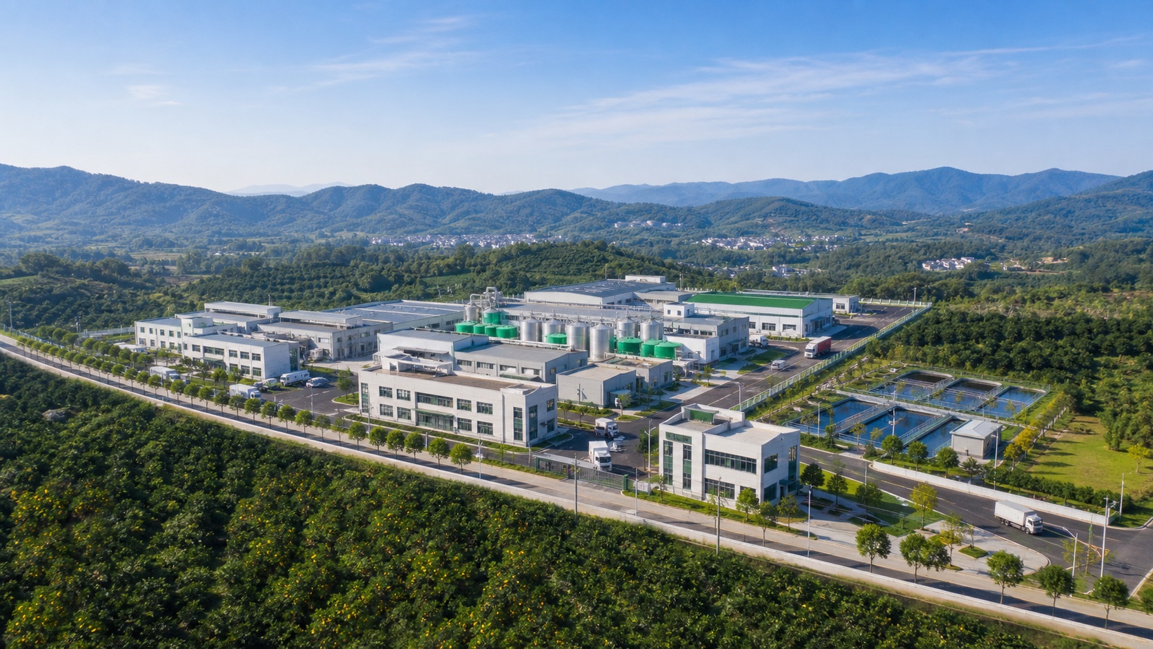 柑橘产区资源化产业园区示意